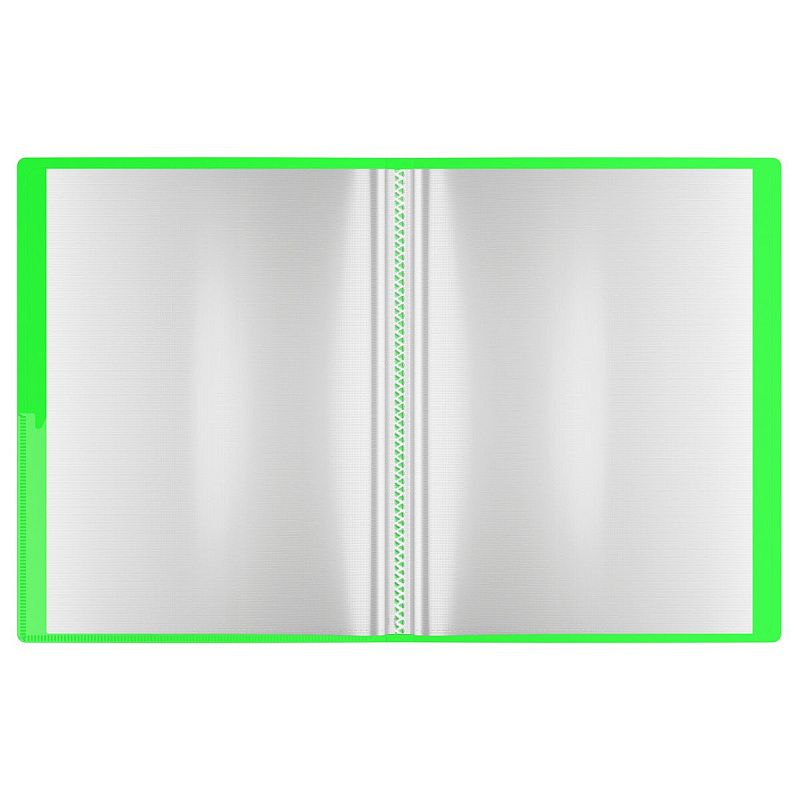 Папка с 20 вкладышами Berlingo "Your Way", 17мм, 600мкм, зеленый неон, с внутр. карманом 