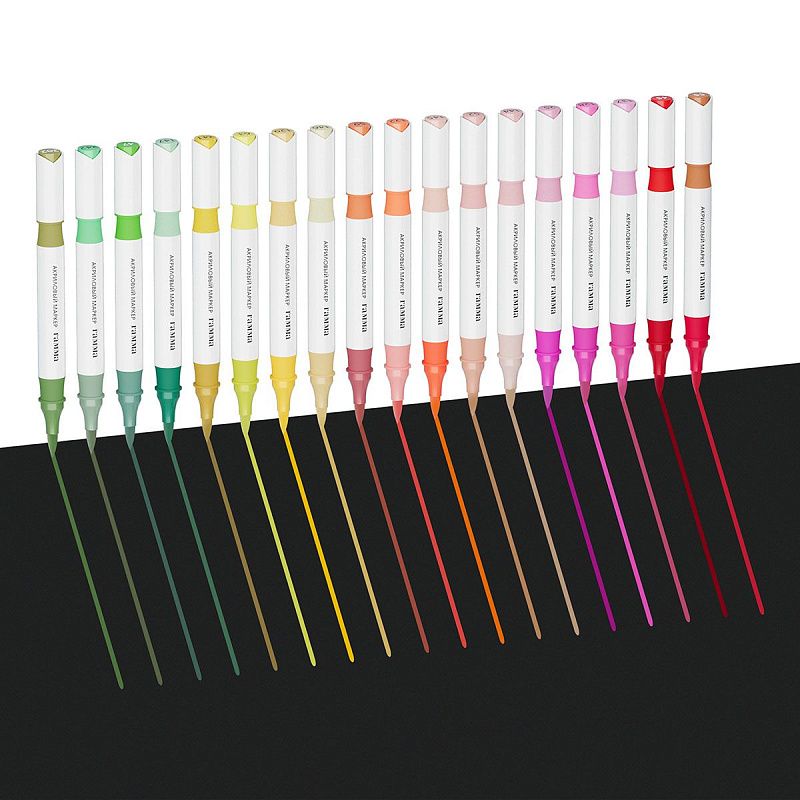 Маркеры акриловые Гамма "Классические", двухцветные, 36шт., 72 цв., пластик.бокс