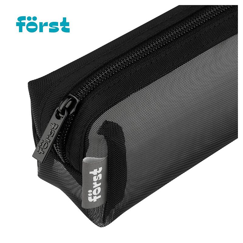 Пенал-косметичка 1 отделение, 210*55*60 Först "Black", полиэстер 