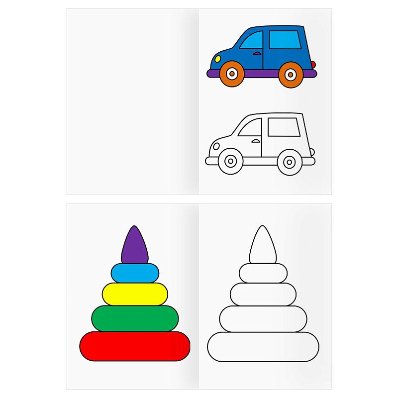 Раскраска А5,  8 стр., ТРИ СОВЫ "Раскрась по образцу. Выпуск 2",