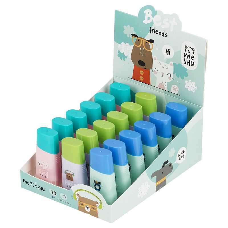 Корректирующая лента MESHU "Best friends", 5мм*6м, дисплей-бокс, ассорти