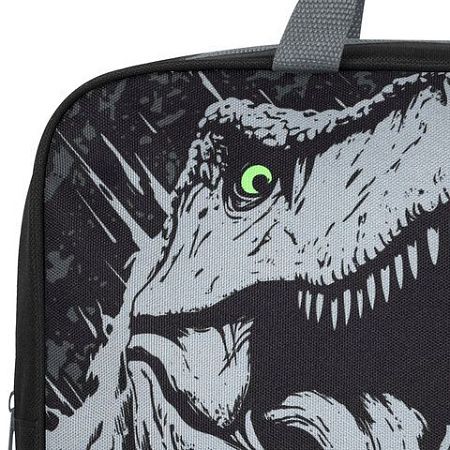 Папка на молнии с ручками BRAUBERG А4, 1 отделение, полиэстер, 80 мм, Scary dino, 273308 