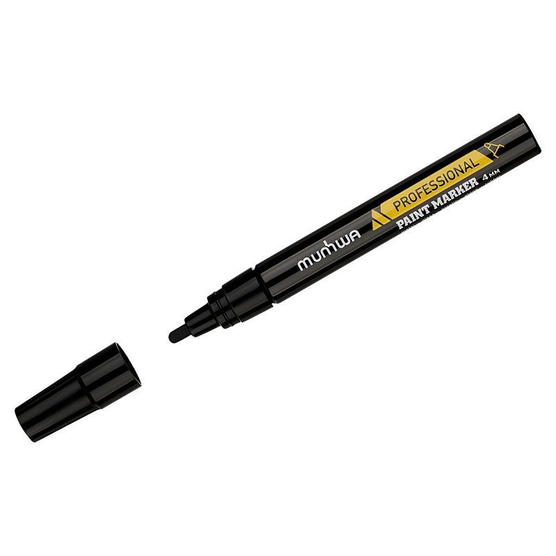 Маркер-краска MunHwa "Professional Paint Marker" черная, 4мм, нитро-основа