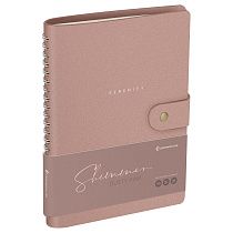 Записная книжка А5 96л. ЛАЙТ, кожзам, скрытый гребень, Greenwich Line "Shimmer. Dusty pink", блок в линию Записная книжка А5 96л. ЛАЙТ, кожзам, скрытый гребень, Greenwich Line "Shimmer. Dusty pink", блок в линию