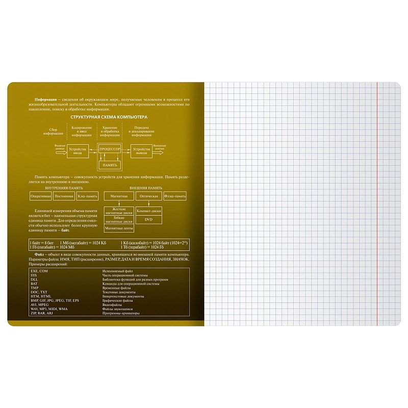 Тетрадь предметная 48л. BG "Темное стекло" - Информатика, конгрев, твин-лак, 70г/м2