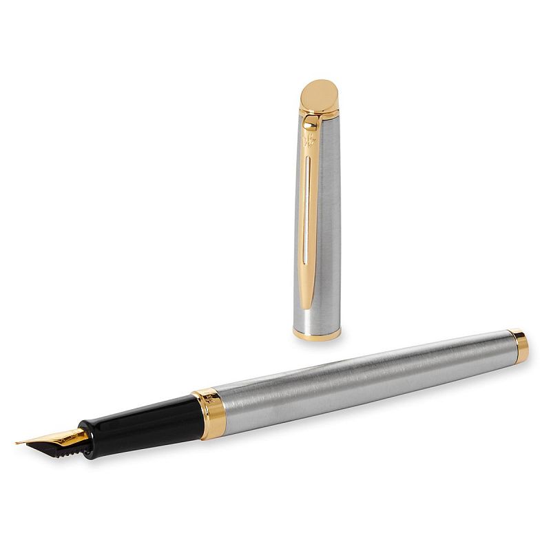 Ручка перьевая Waterman "Hemisphere Stainless Steel GT" синяя, 0,8мм, подарочная упаковка 