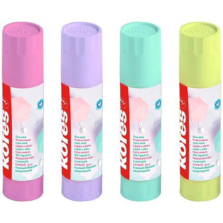 Клей-карандаш Kores "Pastel", 20г, прозрачный, ПВП