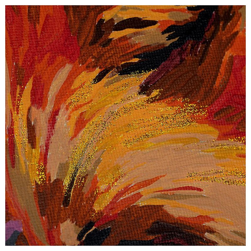 Картина по номерам на холсте с глиттером ТРИ СОВЫ "Лиса с цветами", 30*40, с акриловыми красками и кистями