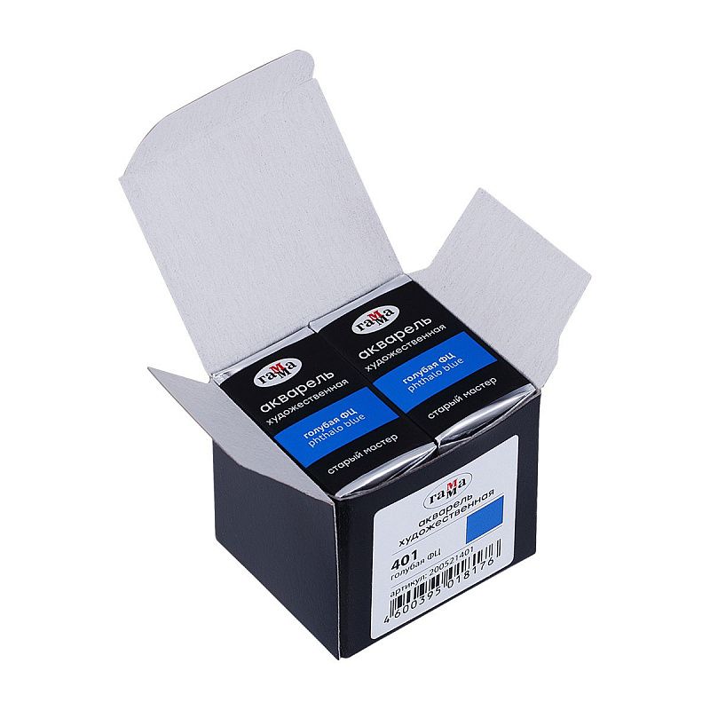 Акварель художественная Гамма "Старый Мастер" голубая ФЦ, 2,6мл, кювета