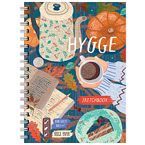 Скетчбук-тетрадь 100л., А5 BG "Hygge", на гребне, матовая ламинация, бежевый блок, твердая обложка, 80г/м2