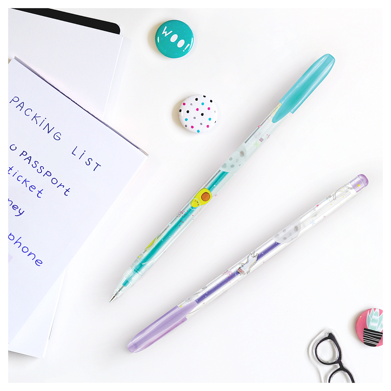 Набор гелевых ручек ArtSpace "Космические приключения" 06цв., 1,0мм, металлик, ПВХ чехол 