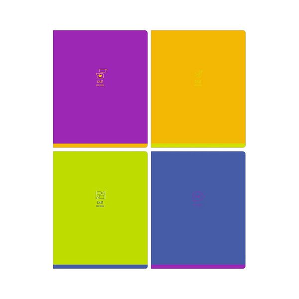 Тетрадь 48л., А5, клетка BG "Monocolor. Chat", неоновая краска
