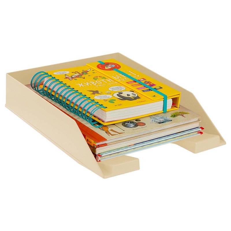 Лоток для бумаг горизонтальный СТАММ "Фаворит", бежевый