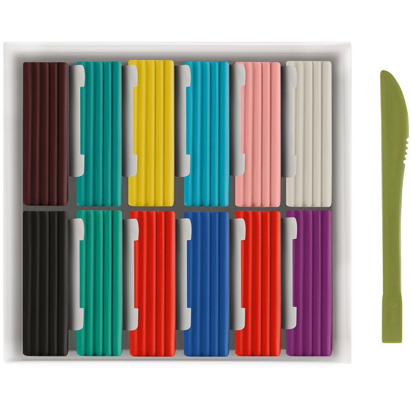 Пластилин Мульти-Пульти "Чебурашка", 12 цветов, 180г, со стеком, картон