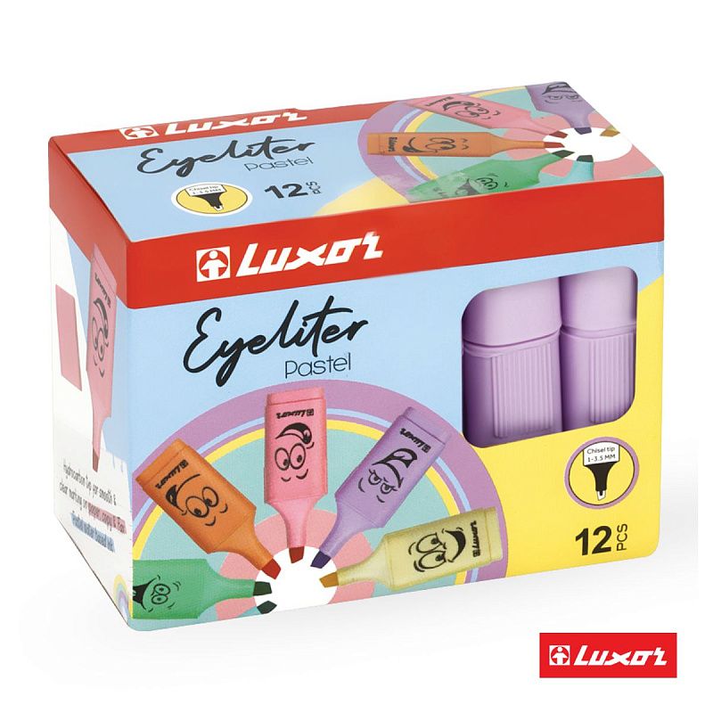 Текстовыделители Luxor "Eyeliter Pastel" пастельный фиолетовый, 1-4,5мм 