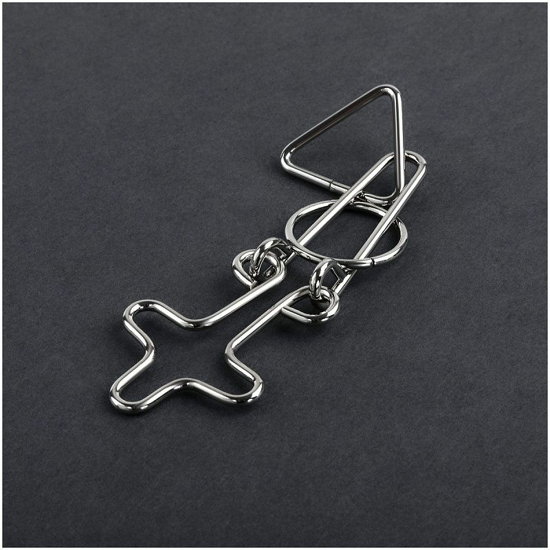 Головоломка металлическая средняя ТРИ СОВЫ, ассорти, 2 уровень сложности 