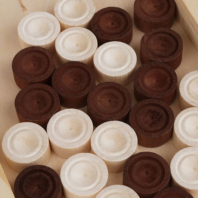 Шашки ТРИ СОВЫ деревянные с деревянной доской 29*29см