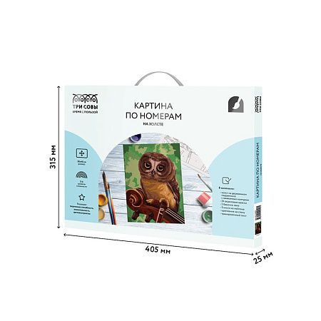 Картина по номерам на холсте ТРИ СОВЫ "Музыкант", 30*40, с акриловыми красками и кистями