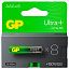 Батарейки КОМПЛЕКТ 8 шт., GP Ultra Plus G-Tech, AAA (LR03), алкалиновые, мизинчиковые, 24AUPA21-2CRB8