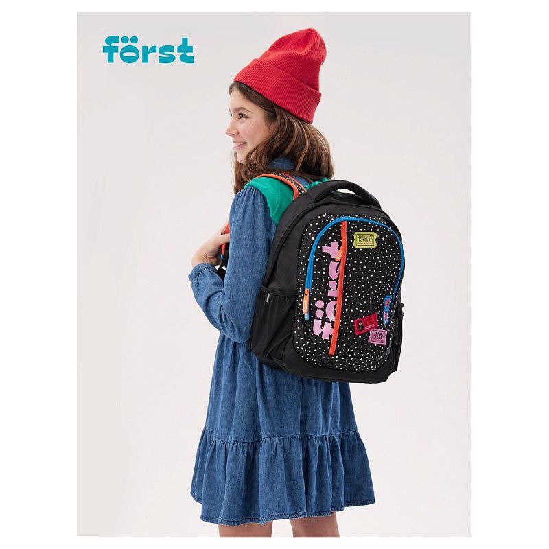 Рюкзак Först F-Trend "Dots style" 40*29*18см, 2 отделения, 3 кармана, эргономичная спинка 