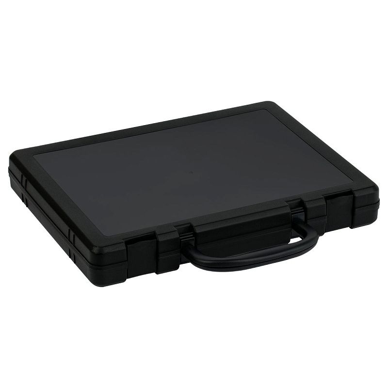 Портфель-кейс 1 отделение СТАММ, А4, 275*375*57мм, на защелках, черный 