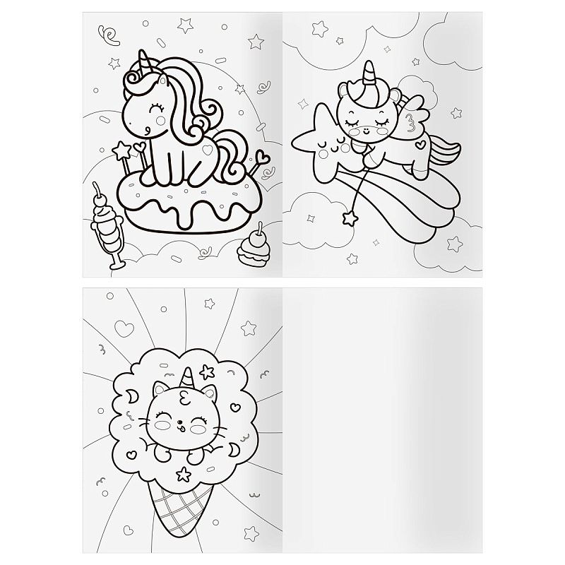 Раскраска  А4,  8 стр. ТРИ СОВЫ "Раскраски для девочек"