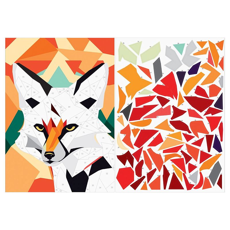 Аппликация наклейками ТРИ СОВЫ "Лесные животные", А4, 2 основы, картонный конверт