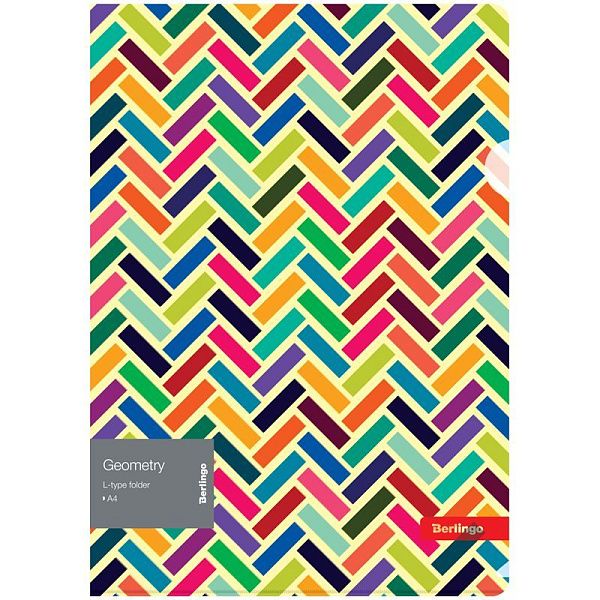 Папка-уголок Berlingo "Geometry", А4, 200мкм, с рисунком