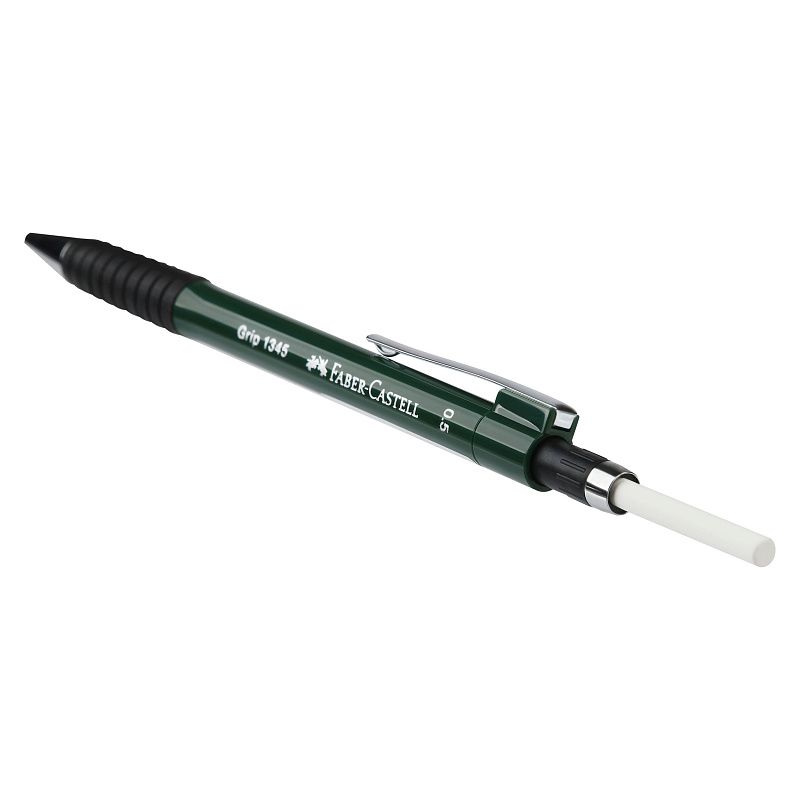 Карандаш механический Faber-Castell "Grip 1345" 0,5мм, B, грип, с ласт., автоподача грифеля, зеленый 