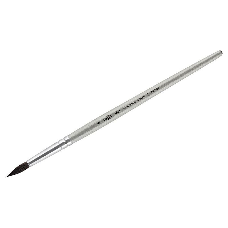 Кисть художественная синтетика имитация белки Гамма "Арбат", круглая №6, короткая ручка