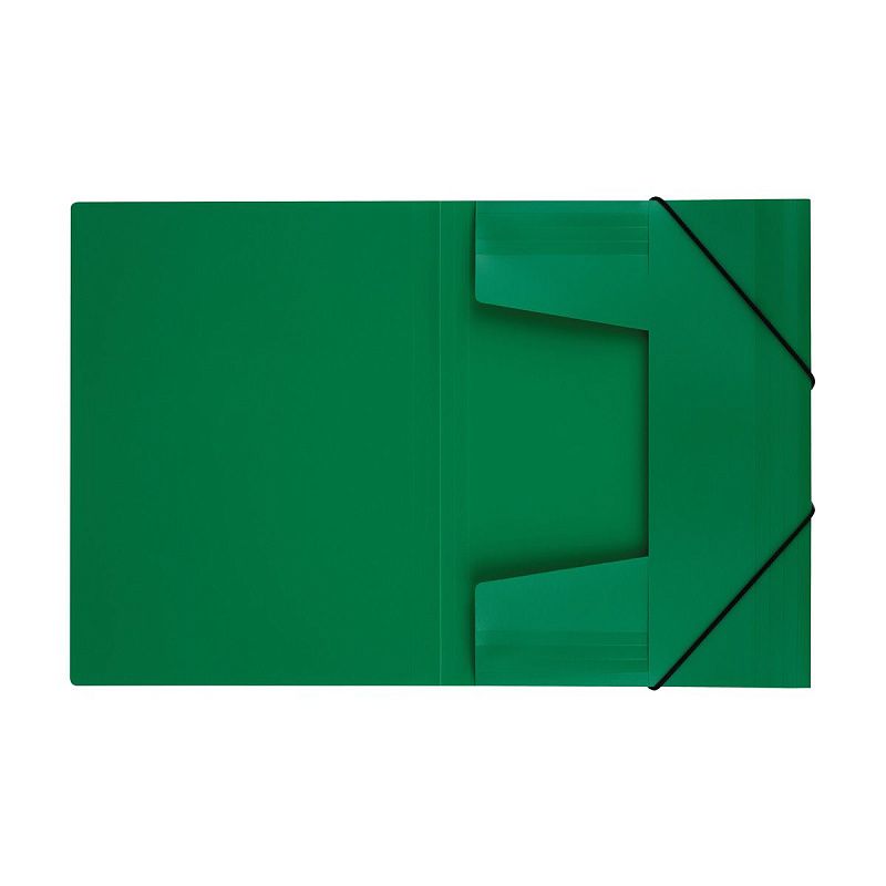 Папка на резинке СТАММ А4, 500мкм, пластик, зеленая 