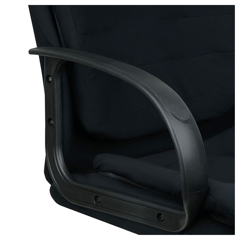 Кресло руководителя Helmi HL-E66 "Lines" LTP, ткань черная, пиастра