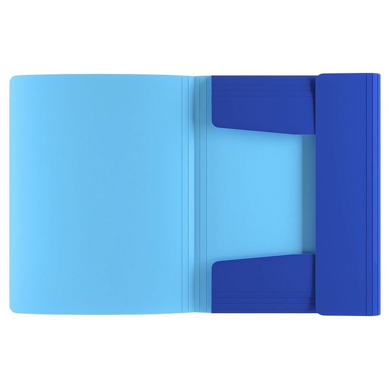 Папка на резинке Berlingo "Soft Touch Pro" А4, пластик, 600мкм, синяя, внутр. голубая, софт-тач 