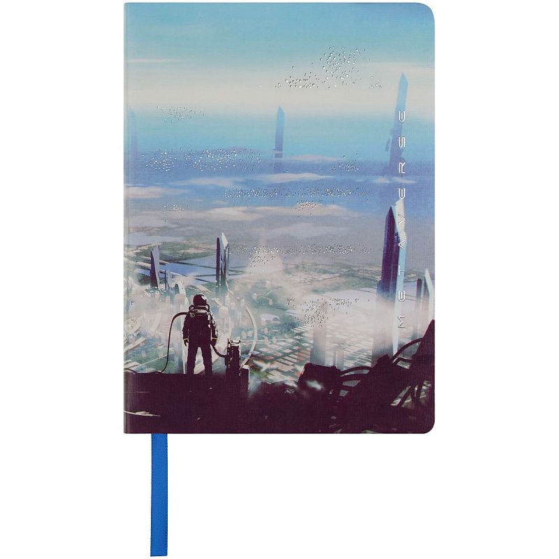 Записная книжка А6 80л. ЛАЙТ, кожзам, Greenwich Line "New city", с резинкой, тиснение фольгой, блок в клетку