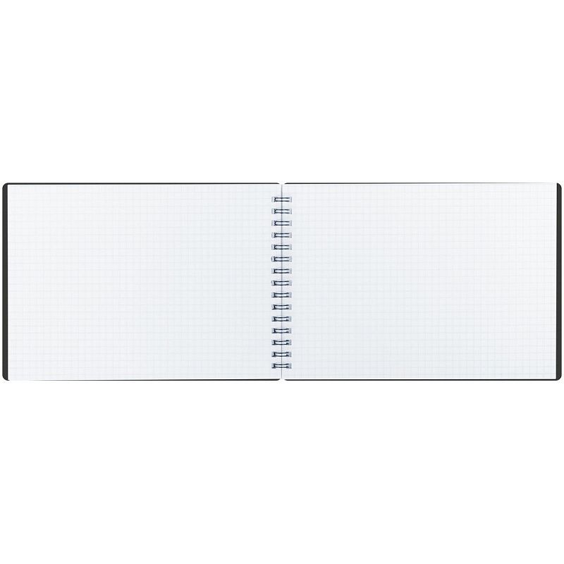 Блокнот А5 60л. на гребне BG "Base", черная пластиковая обложка, тиснение фольгой