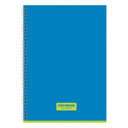 Тетрадь 120л., А4, клетка, на гребне BG "Copybook", глянцевая ламинация
