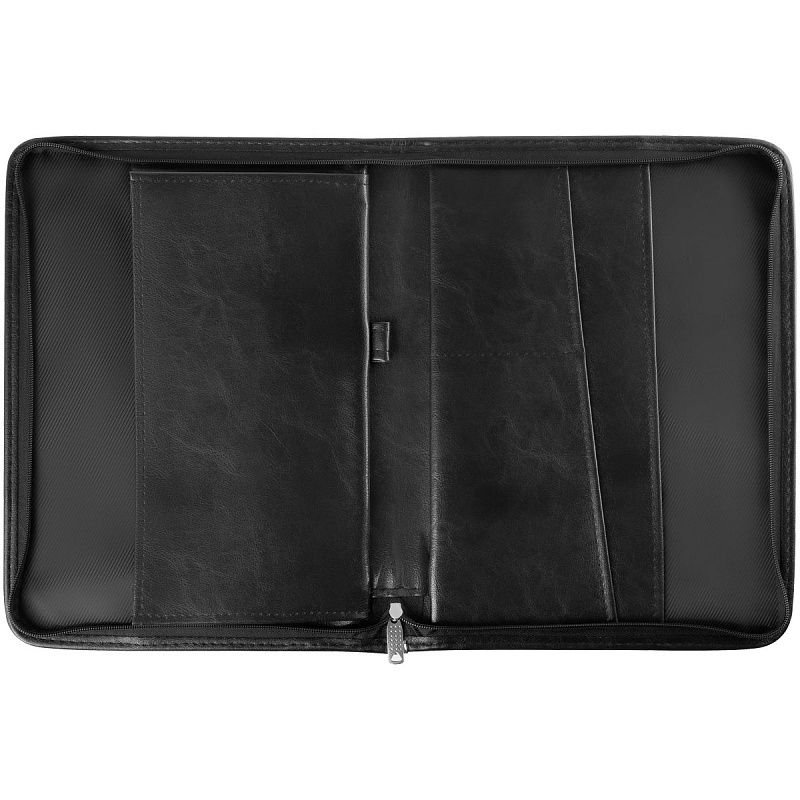 Папка деловая OfficeSpace "Bergamo" кожзам, на молнии, тиснение крокодил 