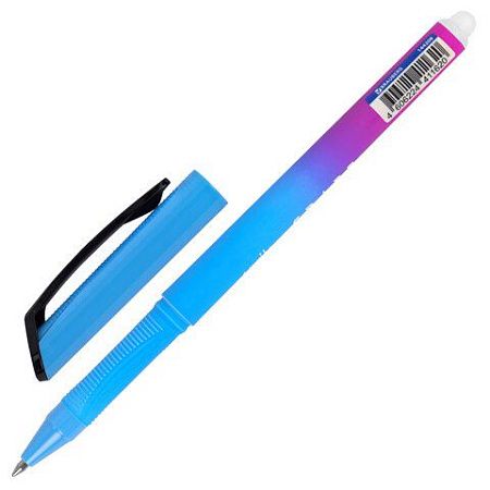Ручка стираемая гелевая BRAUBERG GRADE, СИНЯЯ, soft-touch, узел 0,7 мм, линия письма 0,5 мм, 144208 