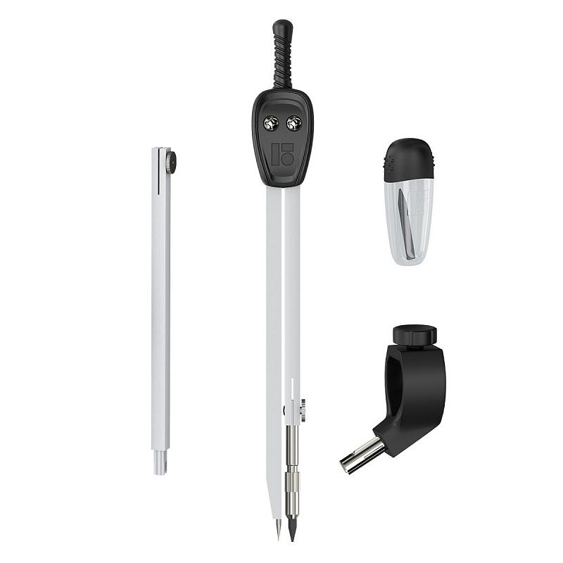 Готовальня Berlingo "Expert", 4 предмета, циркуль 135мм, пластиковый футляр 