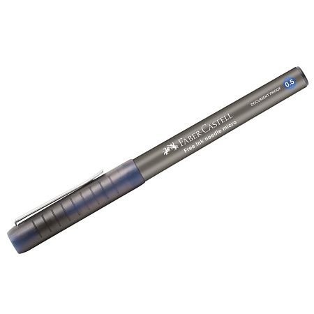 Ручка-роллер Faber-Castell "Free Ink Needle" синяя, 0,5мм, одноразовая 