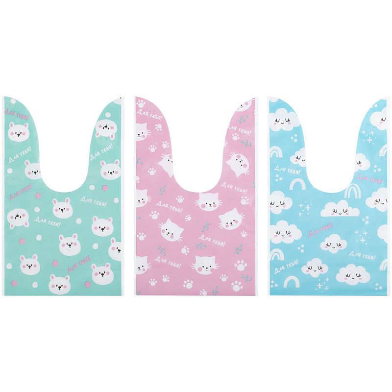 Набор подарочных пакетов 13.5*22 см, MESU "Funny pattern", 30 шт