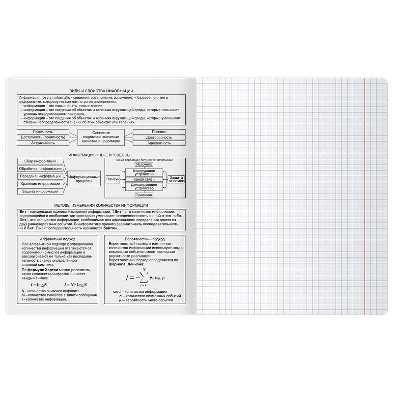 Тетрадь предметная 48л. BG "В гранях разума" - Информатика, матовая ламинация