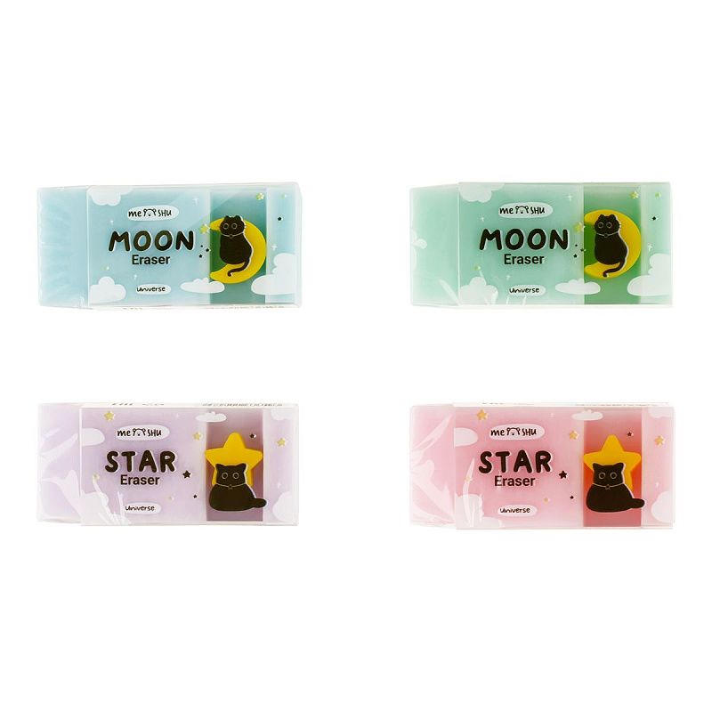 Ластик MESHU "Universe", 61*26*14мм, ПВХ, дисплей бокс, ассорти 