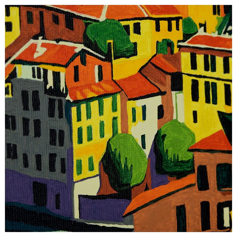 Картина по номерам на холсте с глиттером ТРИ СОВЫ "Средиземноморское побережье", 30*40, с акриловыми красками и кистями