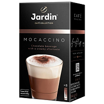 Кофе растворимый Jardin "Mocaccino", 3в1, порошкообразный, порционный, 8 пакетиков* 18г, картон