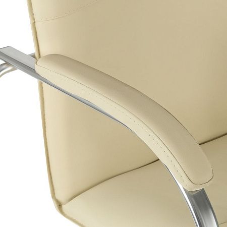 Стул Helmi HL-F04 "Самба М", каркас металл хром, экокожа, бежевый BOX2