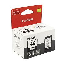 Картридж струйный CANON (PG-46) PIXMA E404/414/464/474/484/E3140, черный, оригинальный, ресурс 180 страниц, 9059B001