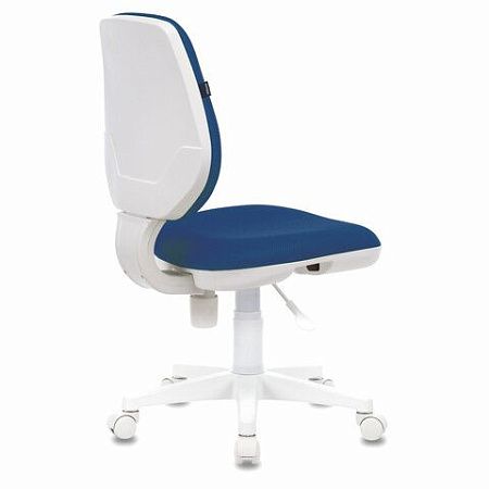 Кресло BRABIX "Fancy MG-201W", без подлокотников, пластик белый, синее, 532413, MG-201W_532413