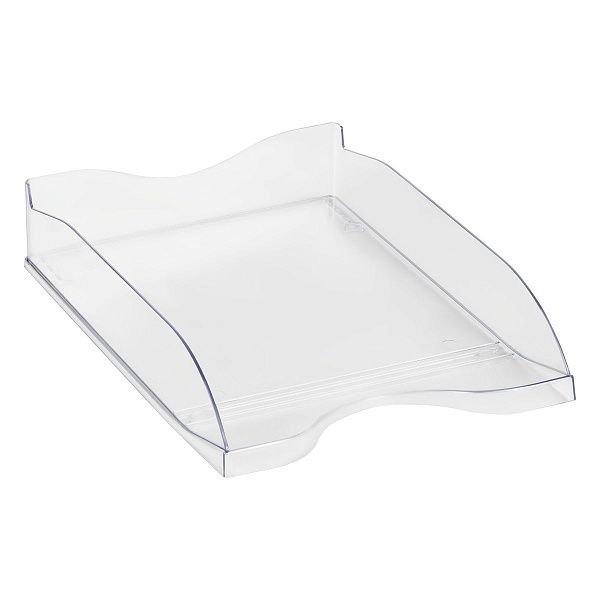 Лоток для бумаг горизонтальный СТАММ "Тропик", прозрачный