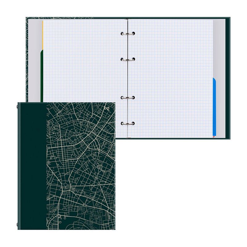 Тетрадь на кольцах А5, 240л., BG "Карта города", с разделителями, глянцевая ламинация